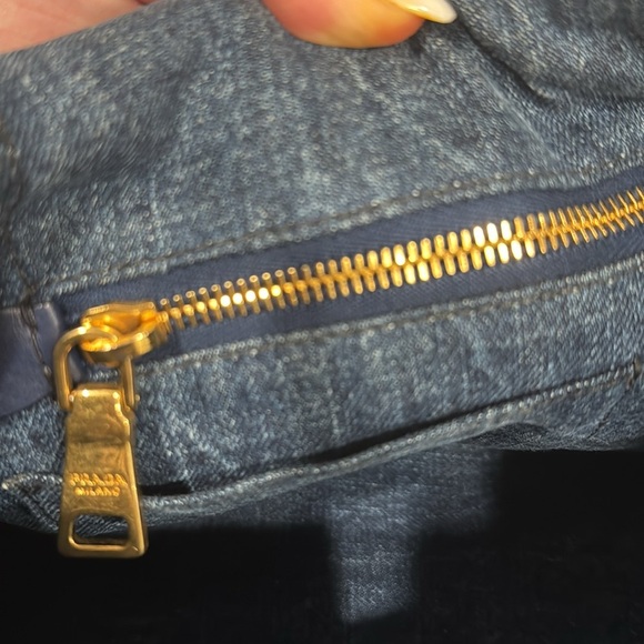 Prada Blue Denim Canapa Tote Bag - Picture 11 of 16